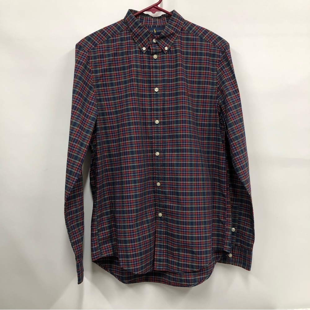 Ralph Lauren plaid long sleeve button down xl 18-20 collar dress shirt